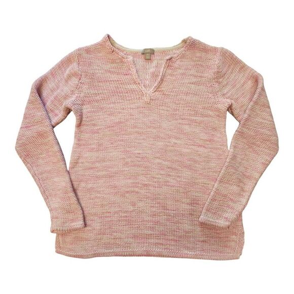 J. Jill Sweaters - J Jill‎ Chenille Sweater Womens XS Petite Pink Multicolor Knit V Neck Pullover
